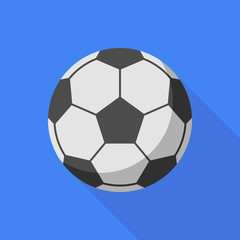 soccer (football) ball icon with long shadow