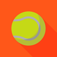 tennis ball icon with long shadow