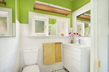 Modern bathroom in luxury apartment