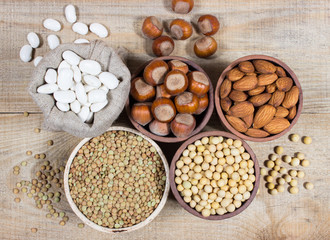 Natural products containing plant proteins.