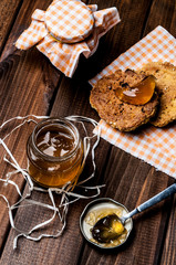 jar of jam and homemade cookies