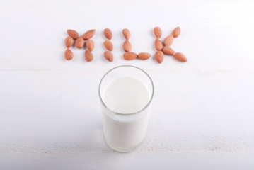 milk and almonds