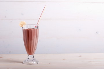 chocolate cocktail with banana