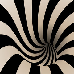 Spiral Striped Abstract Tunnel Background - 105838483