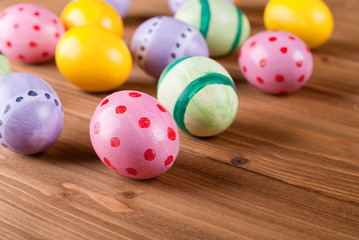 Fototapeta na wymiar painted Easter eggs
