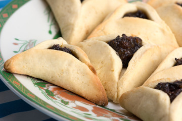 Purim - traditional cookies hamantaschen or Haman's ears