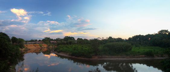 Fototapeta na wymiar Village in the Amazon 