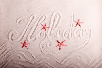 inscription vacation sand