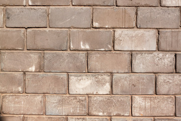 Gray concrete wall made of blocks, texture