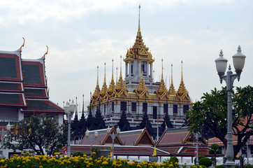 Naklejka premium temple building in Bangkok