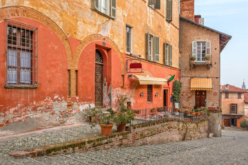 Fototapeta na wymiar Small town of Saluzzo, Italy.