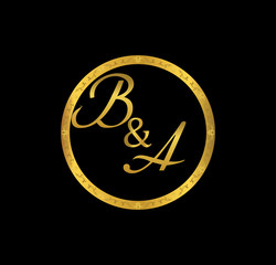 BA initial wedding in golden ring