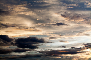 Fototapeta premium colorful dramatic sky with cloud at sunset