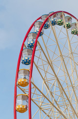 ferris wheel with blue sky