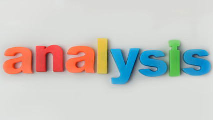 Analysis word on background