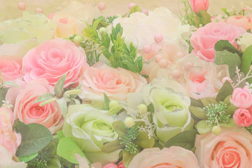 Spring blossom background abstract floral, green leaves and whit