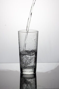 a glass of water
