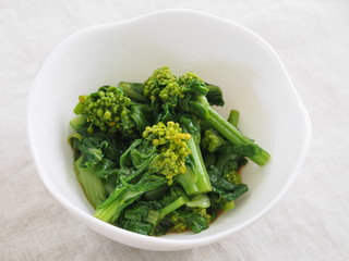 菜の花の辛子醤油和え