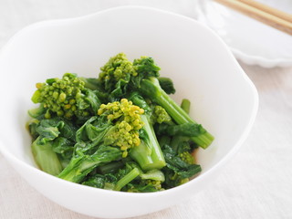 菜の花の辛子醤油和え