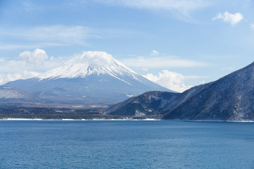 Mountain Fuji and lake