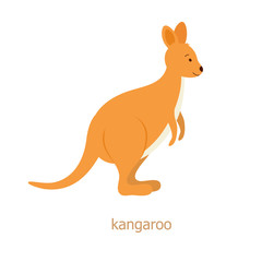 Kangaroo. Cartoon character