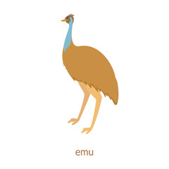 Emu. Cartoon character