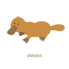 Platypus. Cartoon character