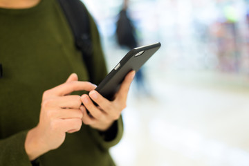 Woman use of smart phone