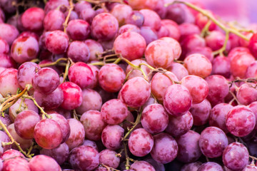 red grapes in market