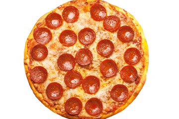 Pepperoni Pizza close up for backgrounds