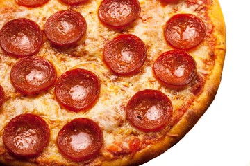 Pepperoci Pizza close up for backgounds