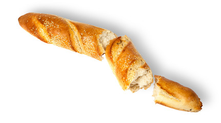 Broken French baguette