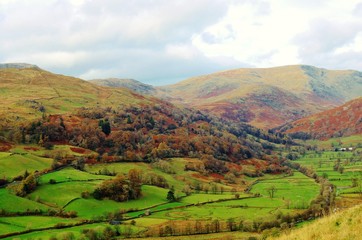 Obraz premium The Troutbeck Valley in the English Lake District.