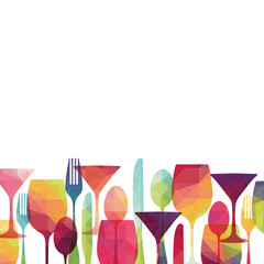 Pattern background. Food and drinks - 105848073