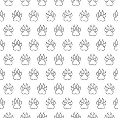 seamless pattern with paw print