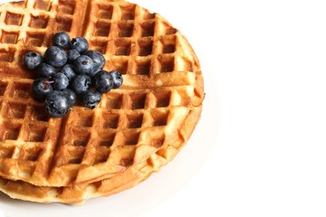 Waffle Breakfast with blueberries