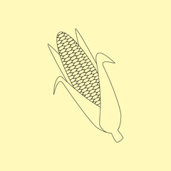 Corn vegetable icon