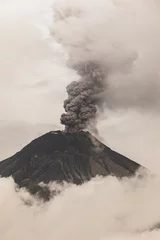 Deurstickers Tungurahua Volcano Fiery Eruption © APS