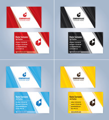 4 Set Modern business card template, Illustration Vector 10