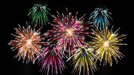 Obraz premium pyrotechnics colorful