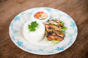 Thai grill chciken with jasmine rice
