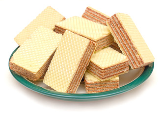 Dish with waffles
