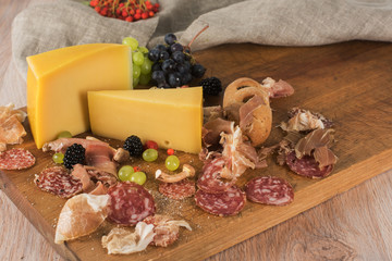 Food set on the table