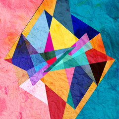 Fototapeta premium abstract watercolor geometric background