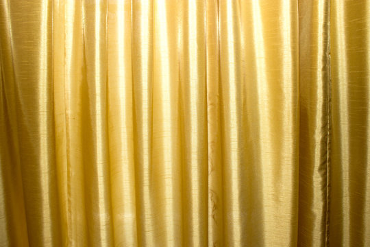 Gold Curtains On Stage