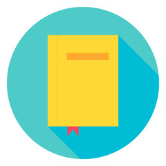 Book with Bookmark Circle Icon