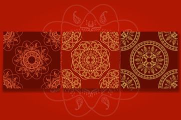 seamless decorative background, seamless ethnic background.   background in ethnic style, Indian ornament, circular background  in ethnic style