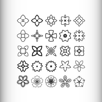 Vector set of circular patterns