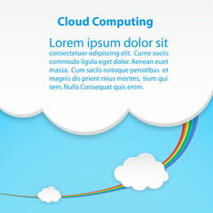 Cloud computing technology abstract scheme eps10 vector illustration