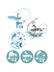 perch fishing logo